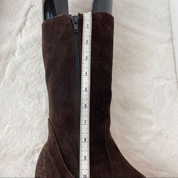 Tabarca By Pepa Brown Suede Embroidered Calf Boots Size 38 - Picture 14 of 14